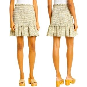 BNWT VERONICA BEARD smocked gingham skirt
